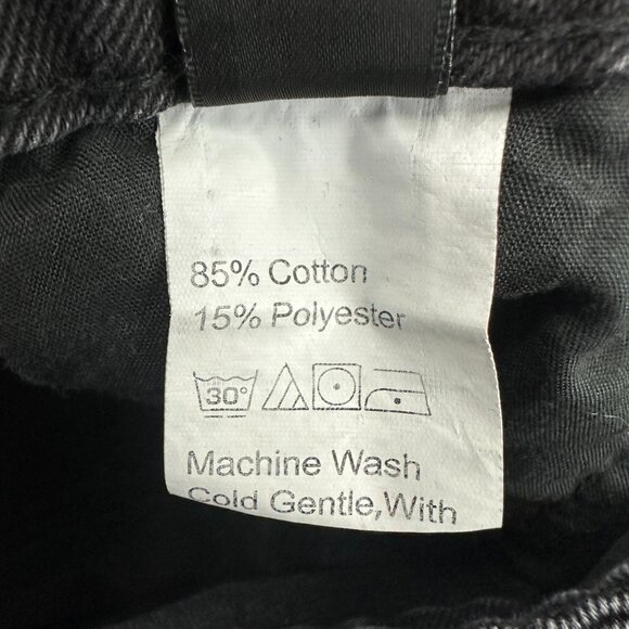 Shein Distressed Straight Women's size XS Black Denim jeans - Picture 4 of 5